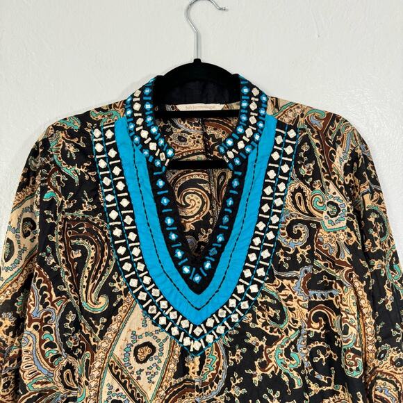 Soft Surroundings Audrey Embroidered Paisley Tunic Top - Picture 5 of 14